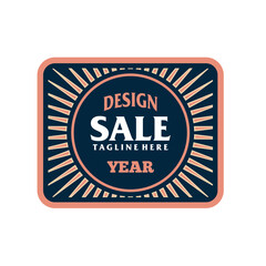 Promotional symbol sale label, sale label vector badge template, sale sticker emblem