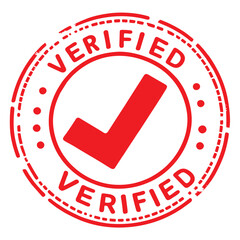 Official Red Verified Symbol Illustration