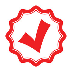Red Tickmark Icon Stamp