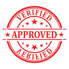 Red Approved Badge Vector Art