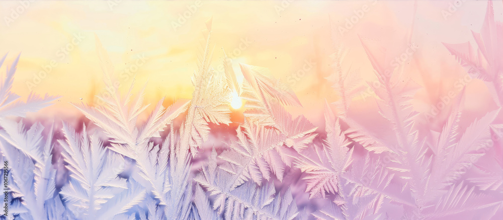 Canvas Prints frosty patterns on frozen glass
