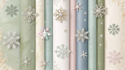 Snowflake Paper Rolls with Pastel Hues