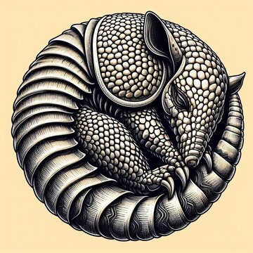 Armadillo curled into a ball &ndash; An armadillo rolled into a tigh