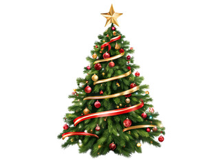 Fototapeta premium christmas tree isolated on white