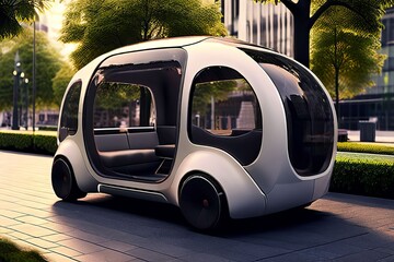 a fully autonomous taxi pod designed for urban transportation th