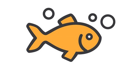 Simple Origami Goldfish Logo Design