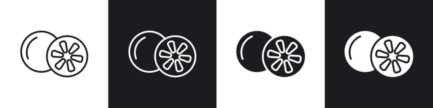 Grapefruit icon in thin outlined.