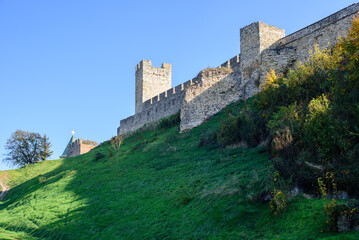 Fototapeta premium Remains of Historic Belgrade Fortress fortifications in Kalemegdan park in Belgrade, Serbia