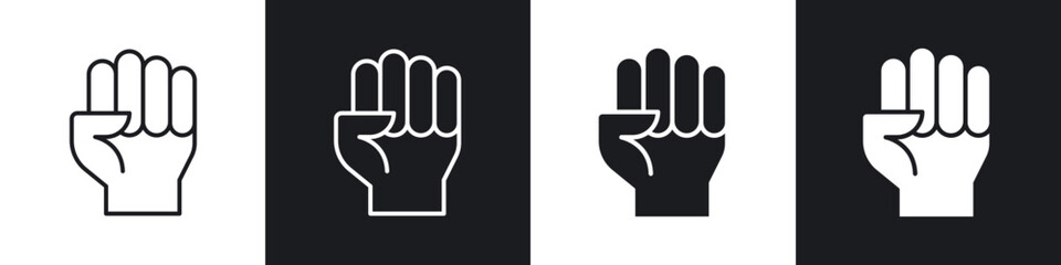 Will power icon in thin outlined.