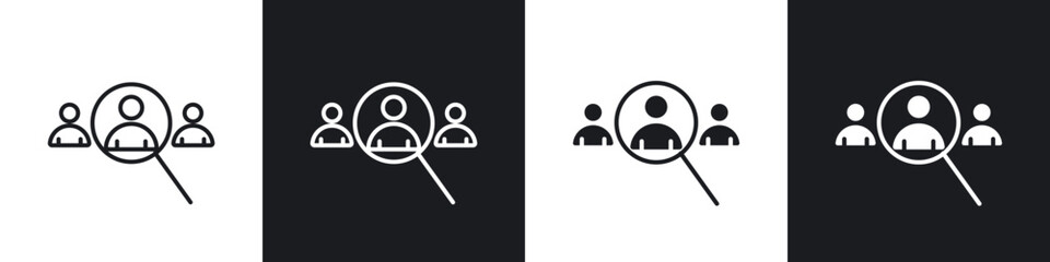 Job vacancy icon in thin outlined.