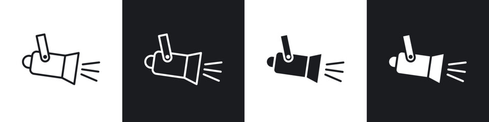 Spotlight icon in thin outlined.