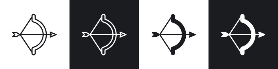 Archery icon in thin outlined.