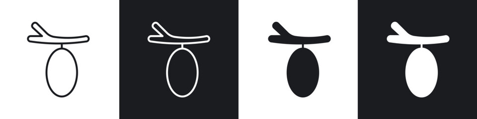 Cocoon icon in thin outlined.