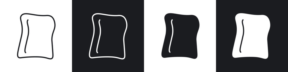 Rag icon in thin outlined.