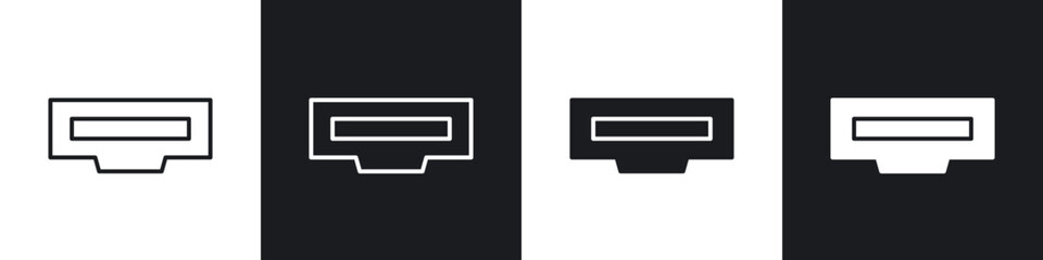 HDMI icon in thin outlined.