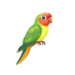 Fototapeta premium A Colorful Parrot on Black Background