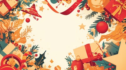 Fototapeta premium クリスマスの背景画像