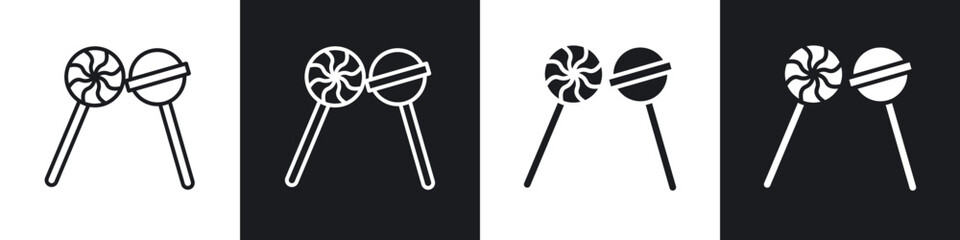 Lollypop icon in thin outlined.