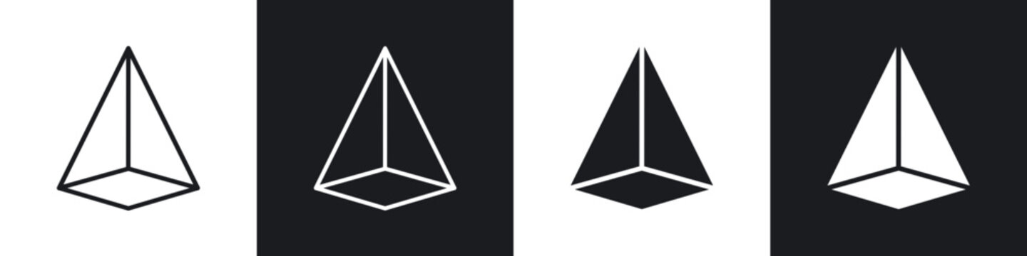 Prism icon in thin outlined.