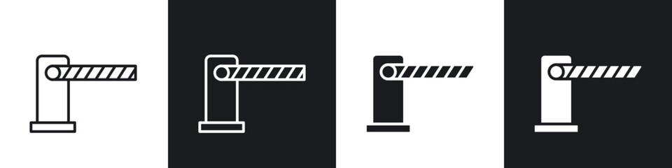 Barrier icon in thin outlined.