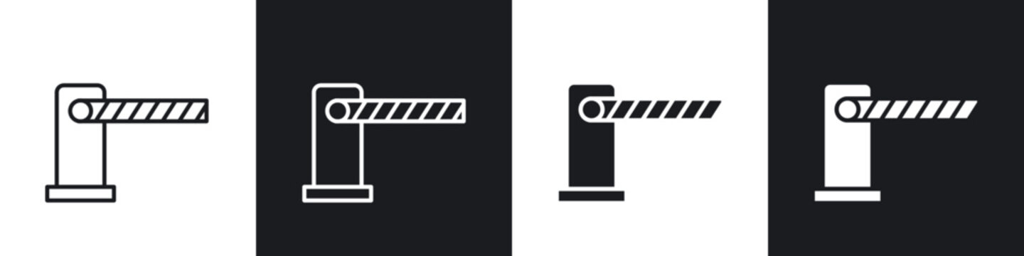 Barrier icon in thin outlined.