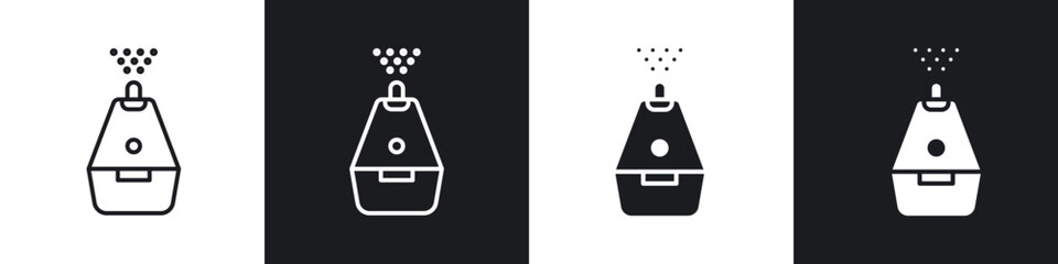 Humidifier icon in thin outlined.