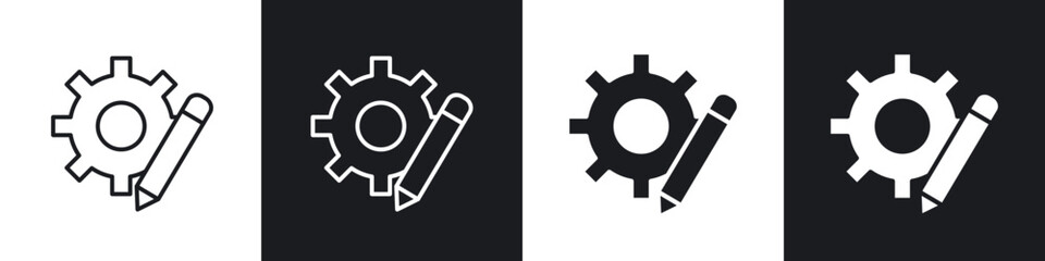 Customization icon in thin outlined.