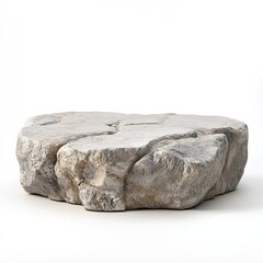 stone podium for product display isolated on white background --v 6.1 Job ID: 00458638-a884-467b-9966-61a4e1d559e1