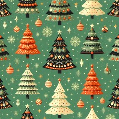 Christmas trees pattern.