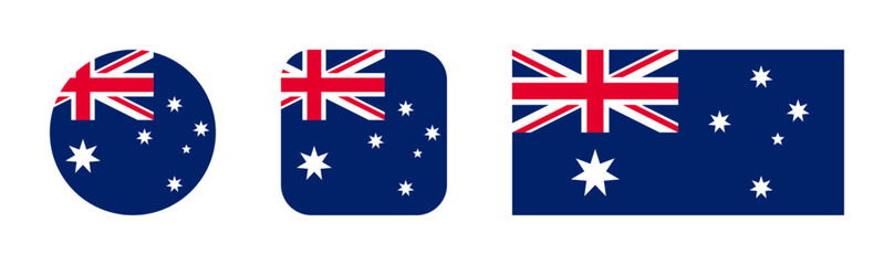 Australia flag icon set © ValGraphic