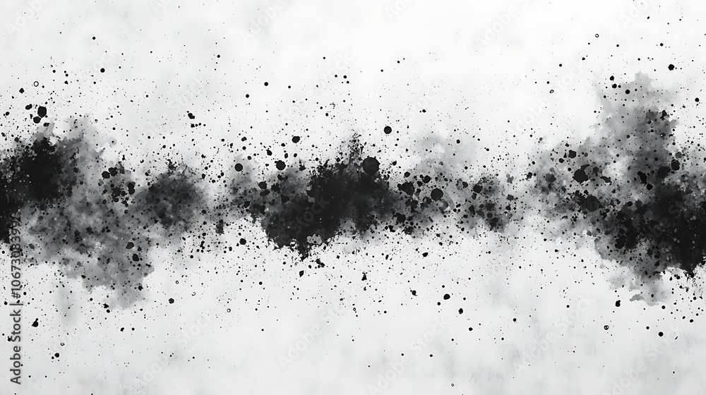 Poster modern abstract monochrome art with dynamic borders