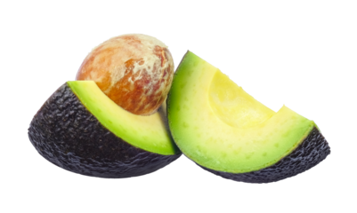 Avocado fruit isolated on white background.