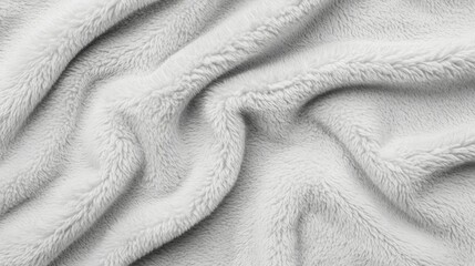Closeup of soft, white, fluffy fabric texture.