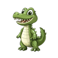 Fototapeta premium Cute Cartoon Crocodile