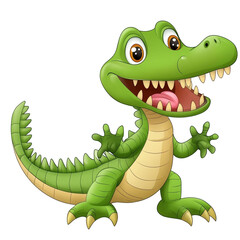 Fototapeta premium Smiling Alligator Cartoon