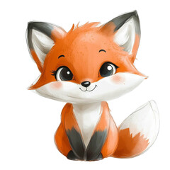 Obraz premium Cute Cartoon Fox