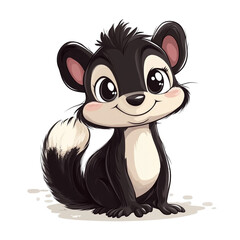 Obraz premium Cute Cartoon Skunk Illustration