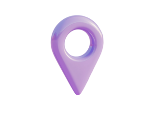 a purple location pin