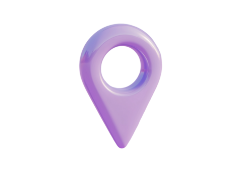 a purple location pin