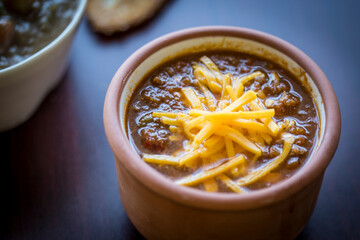 Small crock of chili