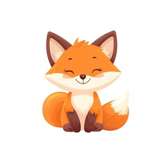 Obraz premium Cute Cartoon Fox