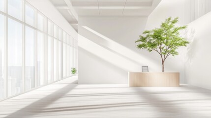 Feng Shui Inspired Office Space, harmonious design, abundant natural light, organized workspace, enhances productivity and positive energy