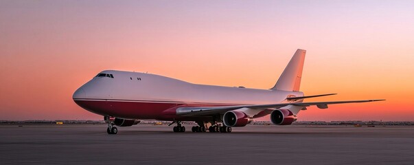 Cargo plane ready for shipment, global logistics, air freight management