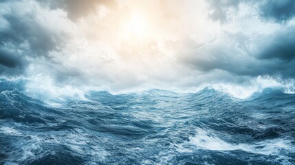 Obraz premium Ocean Currents and Global Weather Patterns, Exploring the intricate relationship between ocean dynamics and climate systems, a vital aspect of earth sciences.