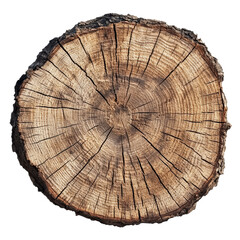 Captivating wooden tree stump showing growth rings