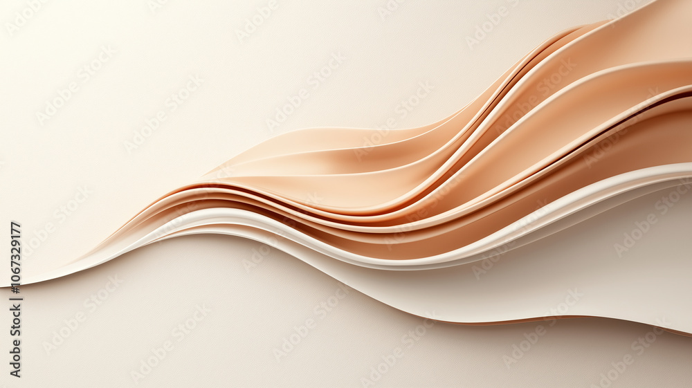 Aufkleber Smooth abstract background with flowing lines and soft colors, creating serene and elegant visual effect. gentle curves and warm tones evoke sense of calm and sophistication