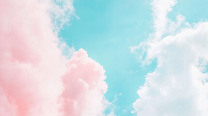 Fototapeta premium Soft pastel clouds in dreamy sky, perfect as a gentle background