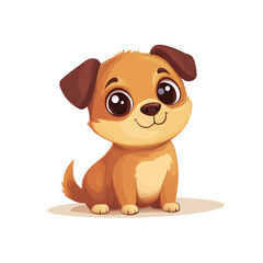 Fototapeta premium Cute Cartoon Puppy
