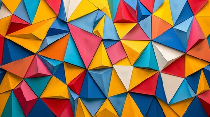 Obraz premium Abstract colorful background with 3D geometric elements