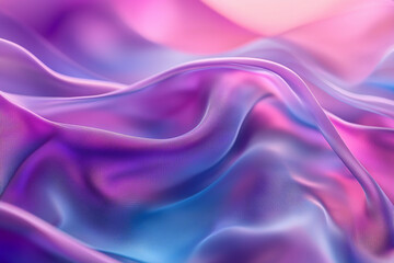 Obraz premium Vibrant fabric waves in shades of blue and purple under soft light